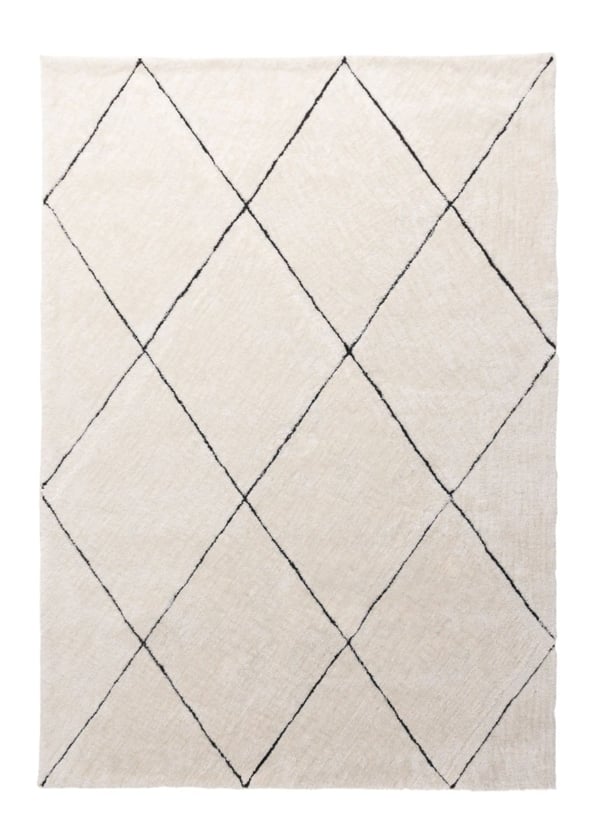 Savio Hvid Ryatæppe 160x230 cm i Polyester