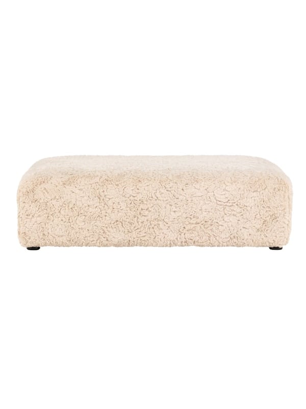Sækkestol Duskwendry Lang Beige med Blødt Teddy-polster