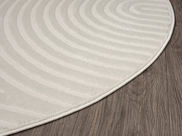 Bella Zen Offwhite Rund 240 cm Wiltonmåtte
