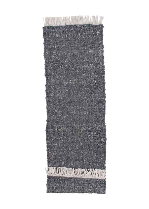 Boa Grå Uldmåtte 80x250 cm - Blød og Holdbar