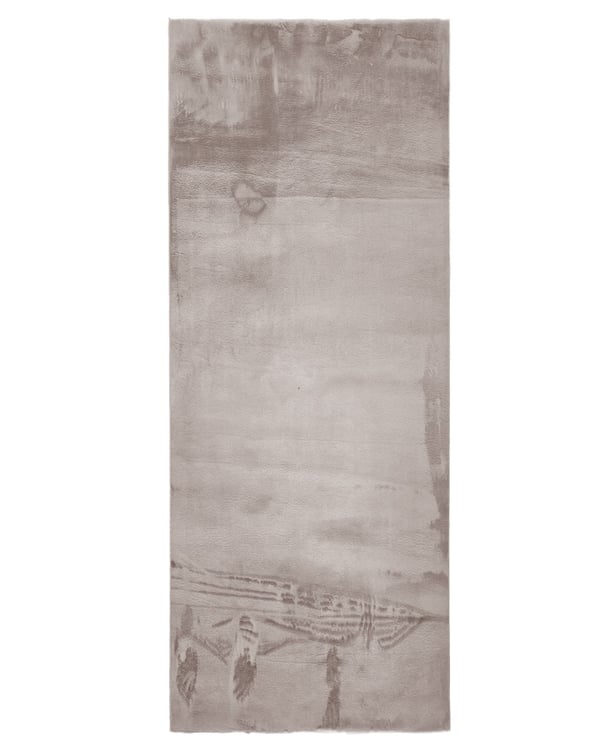 Taupe vaskbar pelsmåtte 80x250 cm – blød og lydabsorberende Taupe vaskbar pelsmåtte 80x250 cm – blød og lydabsorberende