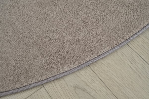 Comfy Rund Ryamatta 120 cm - Vaskbar, Greige