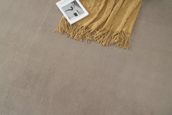 Comfy Rund Ryamatta 120 cm - Vaskbar, Greige