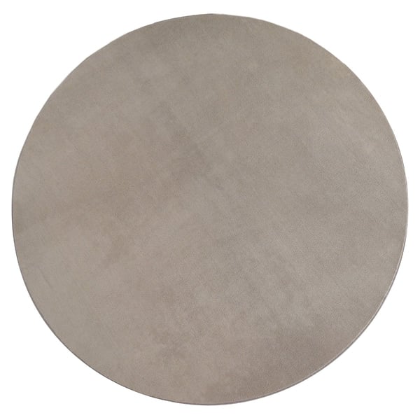 Comfy Rund Ryamatta 120 cm - Vaskbar, Greige