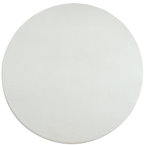 Comfy Rund Vaskbar Tæppe 160 cm i Offwhite, 100% Polyester