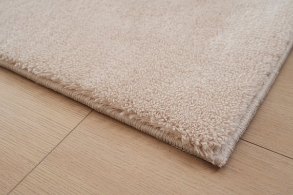 Fluffy Beige Vaskbar Blød Ryemåtte 200x290 cm