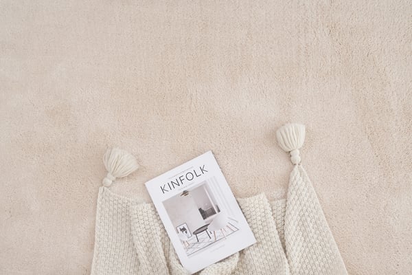 Fluffy Beige 80x250 cm Tvättbar Mjuk Ryamatta