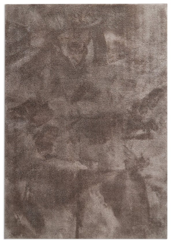Fluffy Taupe 200x290 cm Vaskbar Blød Gulvtæppe