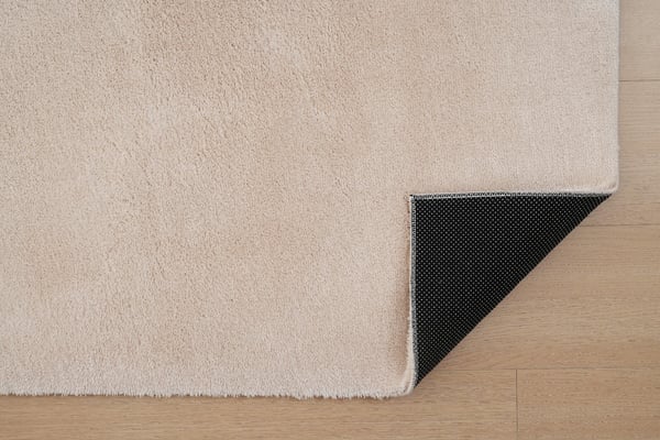 Fluffy Beige Vaskbar Blød Rygmåtte 120x170 cm