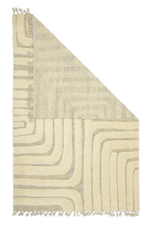 Jade Beige Uldtæppe 200x290 cm - Blødt og Holdbart