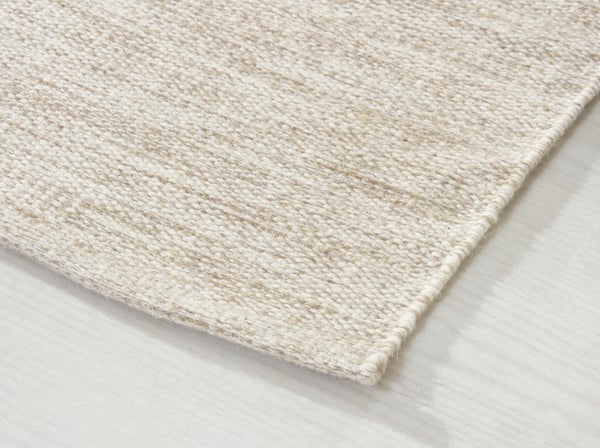 Lunda Beige Uldmåtte 75x150 cm - Holdbar og Elegant