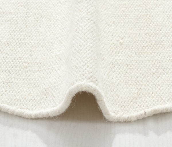 Lunda Offwhite Rund Uldmåtte 200 cm - Holdbar & Elegant