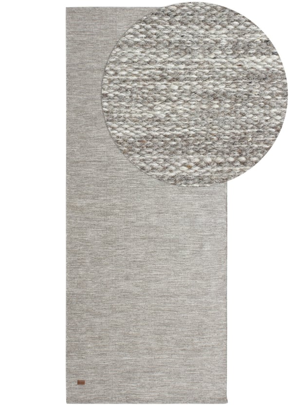 Lunda Ljusgrå 75x150 cm Ullmatta