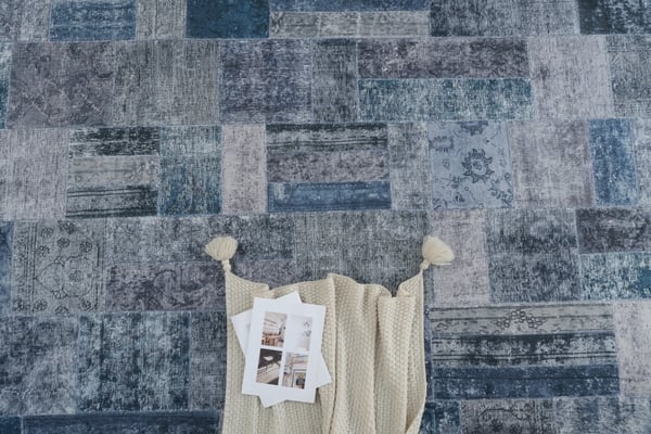 Mario Sullo Grå 200x290 cm Patchwork Matta