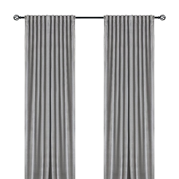 Mathilde Silver 2x140x250 cm Sammetsgardin 2-pack
