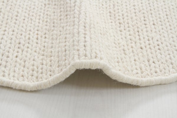 Mellby Offwhite Rund Uldtæppe 200 cm