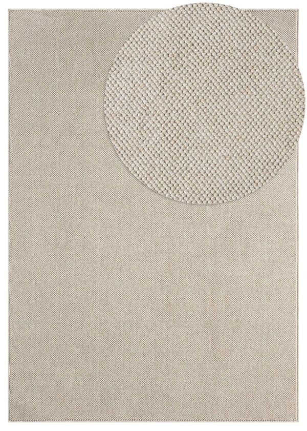 Nordic Beige 240x340 cm Ullmatta-look