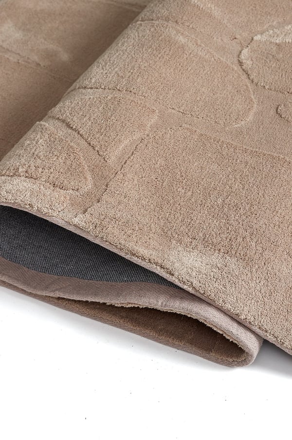 Odin Taupe Blød Tæppe 160x230 cm i Polyester