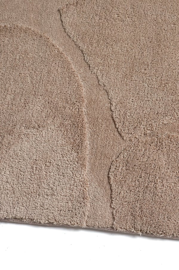 Odin Taupe Blød Ryetæppe 200x290 cm