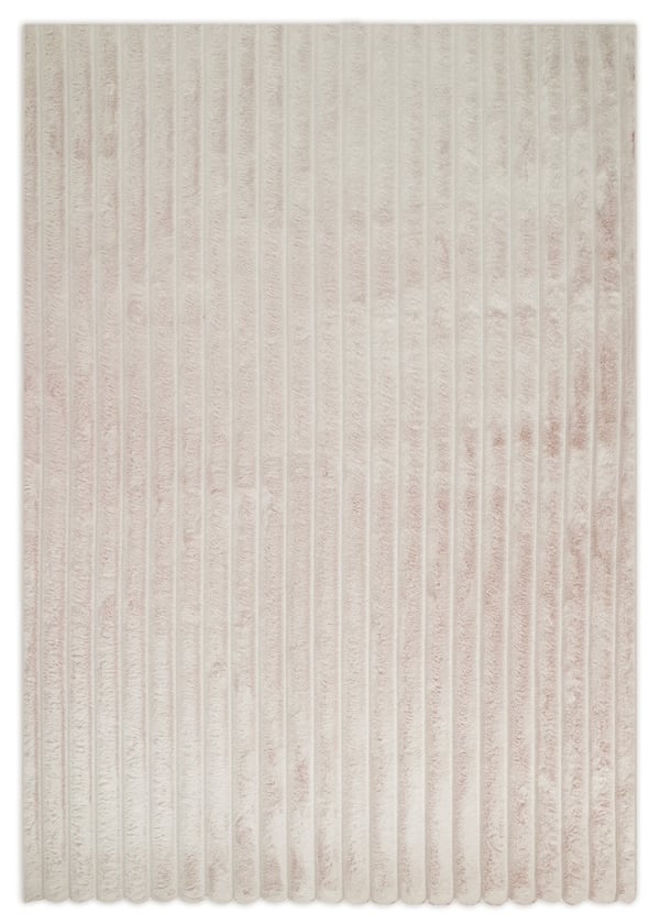 Rabbit Stripe Lysbeige Pelsmåtte 200x290 cm i Polyester