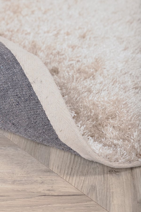 Ludvig Beige Rund Tæppe 200 cm Blød Polyester Ryamatta