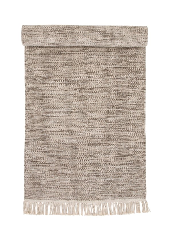 Dante Beige Uldtæppe 80x250 cm - Blødt og Holdbart