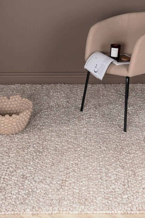 Avenora Beige Ullteppe 250x350 cm med Viskos