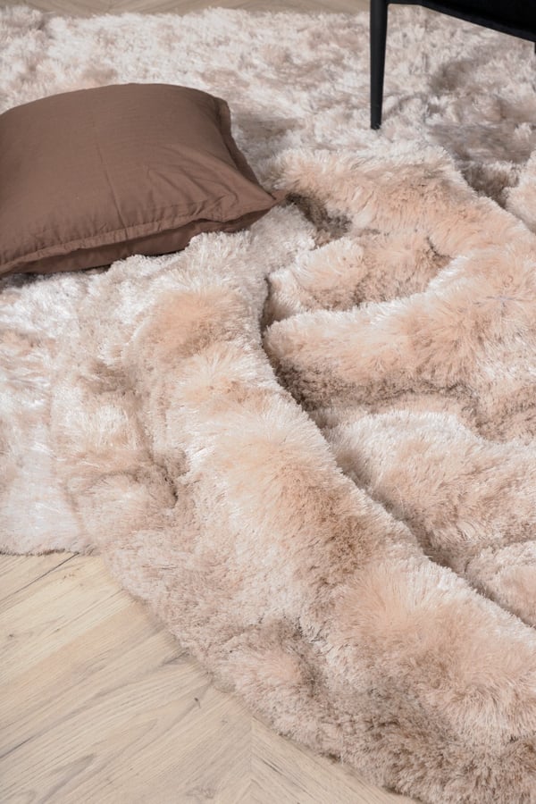 Bolton Beige Rund Tæppe 200 cm i 100% Polyester