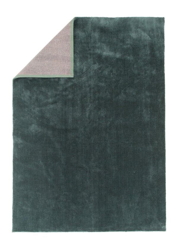 Bono Grøn Tæppe 170x240 cm, Blødt Polyester Ryamatta