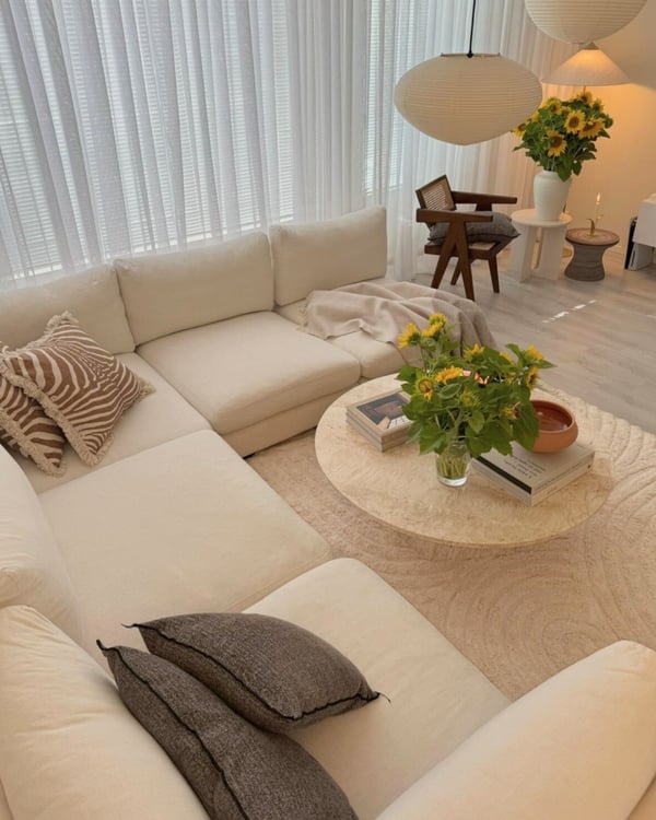 Wilma Bene Beige 160x230 cm Bomullsmatta