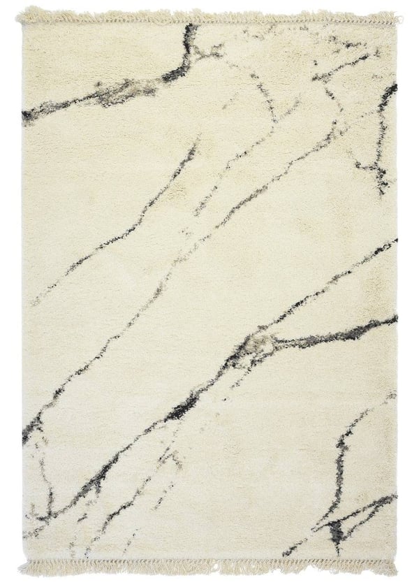 Zemra Creme Tæppe 160x230 cm - Blødt og Moderne Design