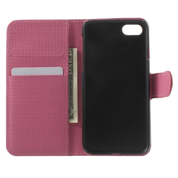 Pung Etui Apple iPhone 8 - Hvid med Sommerfugle