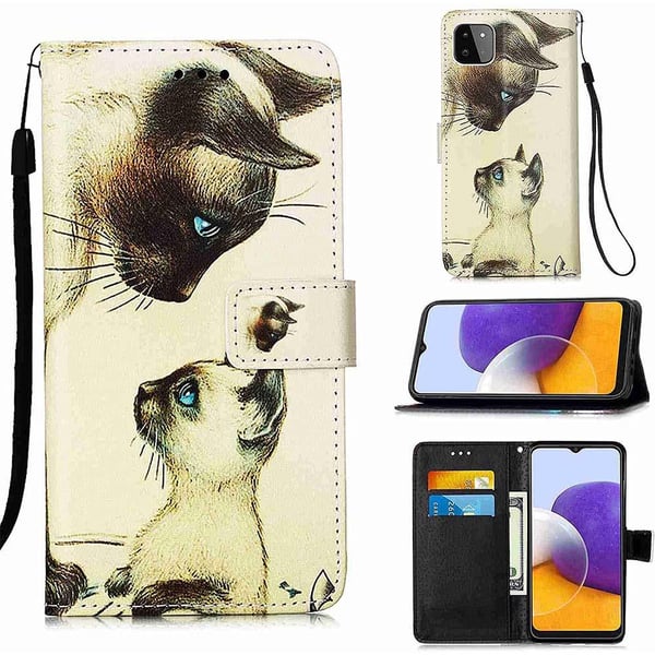 Plånboksfodral Samsung Galaxy A22 5G – Katter Plånboksfodral Samsung Galaxy A22 5G – Katter