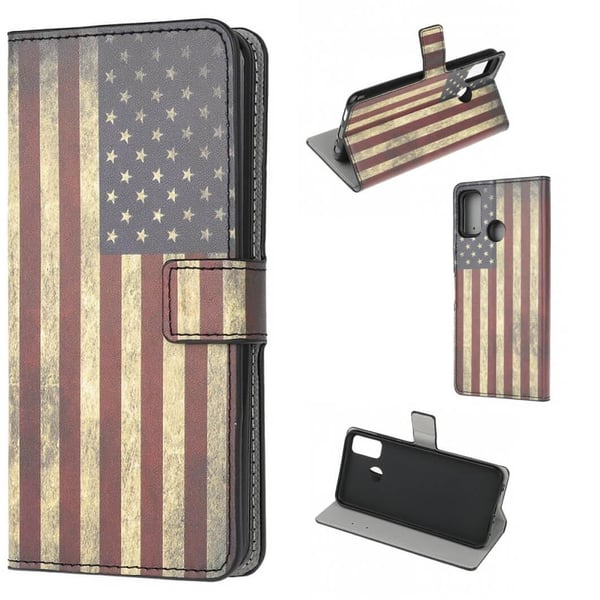Lompakkokotelo Motorola Moto G30 - USA:n lippu Lompakkokotelo Motorola Moto G30 - USA:n lippu