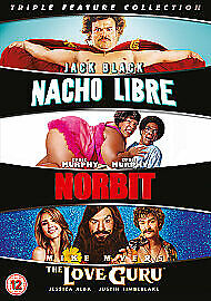 Nacho Libre/Norbit/The Love Guru DVD (2009) Mike Myers, Schnabel (DIR) Cert 12 Pre-Owned Region 2