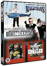 Shaun Of The Dead/Hot Fuzz/Magicians DVD (2008) Simon Pegg, Wright (DIR) Cert Pre-Owned Region 2