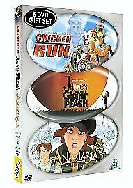 Chicken Run/James And The Giant Peach/Anastasia DVD (2004) Peter Lord Cert U 3 Pre-Owned Region 2