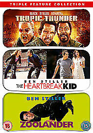 Tropic Thunder/Zoolander/The Heartbreak Kid DVD (2009) Ben Stiller Cert 15 Pre-Owned Region 2
