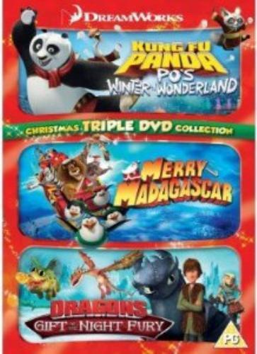 KUNG FU PANDA , MERRY MADAGASCAR , DRAGO DVD Pre-Owned Region 2