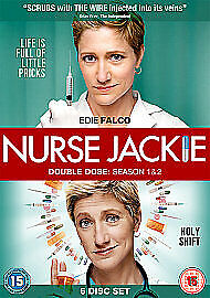 Nurse Jackie: Season 1 And 2 DVD (2011) Edie Falco Cert 15 6 Discs Pre-Owned Region 2