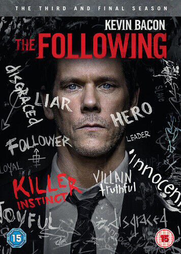 The Following: The Third And Final Season DVD (2015) Kevin Bacon Cert 15 4 Pre-Owned Region 2