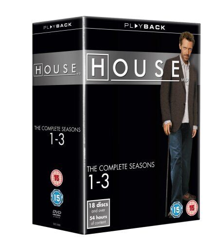 House: The Complete Seasons 1-3 DVD (2007) Hugh Laurie Cert 15 18 Discs Pre-Owned Region 2