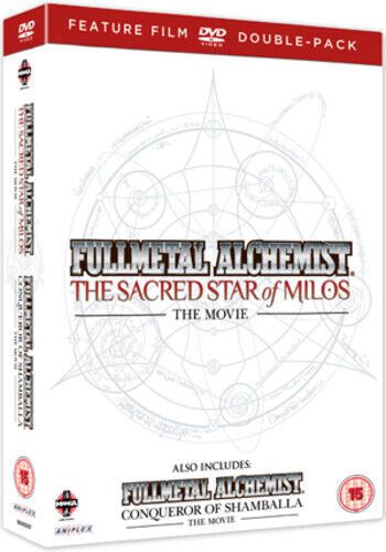 Fullmetal Alchemist: The Movie 1 And 2 DVD (2012) Seiji Mizushima Cert 15 3 Pre-Owned Region 2
