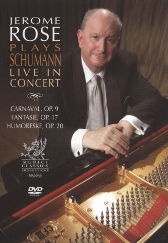 Jerome Rose: Schumann Live In Concert DVD (2010) Cert E Pre-Owned Region 2