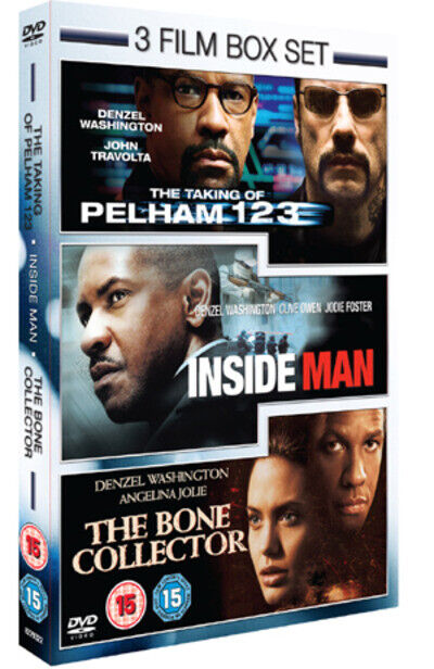 The Taking of Pelham 123/Inside Man/The Bone Collector DVD (2010) Denzel Region 2 Brand New