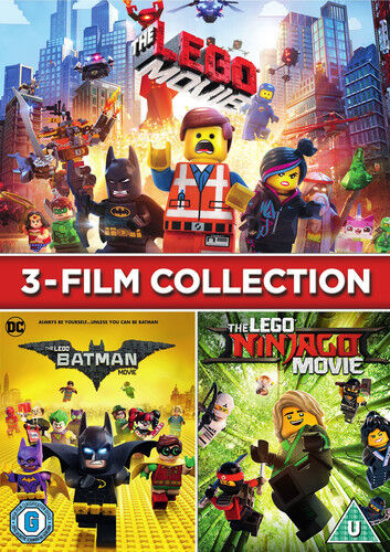 LEGO 3-film Collection DVD (2018) Phil Lord Cert U 3 Discs Region 2 Brand New