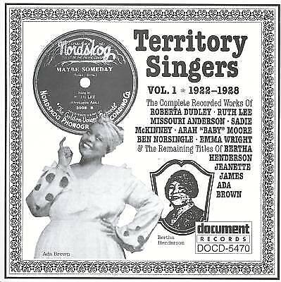 Various Artists : Territory Singers Vol. 1 1922 - 1928 CD (2000) Pre-Owned Various Artists : Territory Singers Vol. 1 1922 - 1928 CD (2000) Pre-Owned