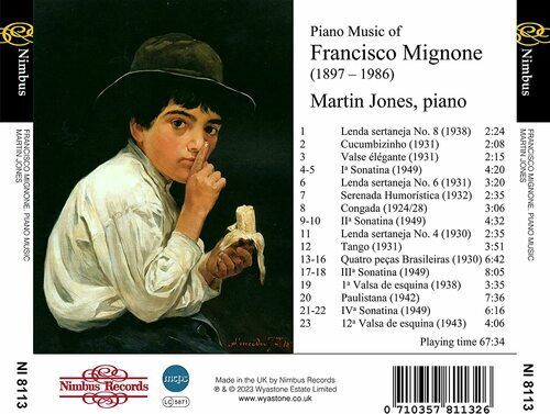 Francisco Mignone : Piano Music of Francisco Mignone CD (2023) Pre-Owned