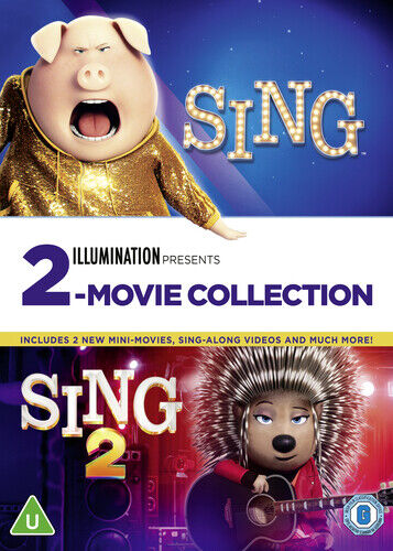 Sing/Sing 2 DVD (2022) Garth Jennings Cert U 2 Discs Region 2 Brand New
