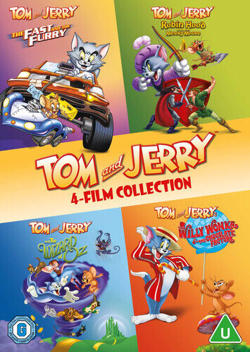 Tom and Jerry: 4-film Collection DVD (2022) Bill Kopp Cert U 4 Discs Region 2 Brand New Tom and Jerry: 4-film Collection DVD (2022) Bill Kopp Cert U 4 Discs Region 2 Brand New